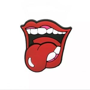 NEW Red Lip Tongue Brooch